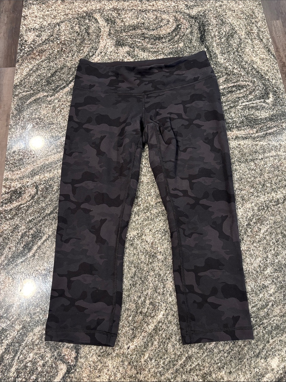 lululemon athletica Black Camo Capri Leggings